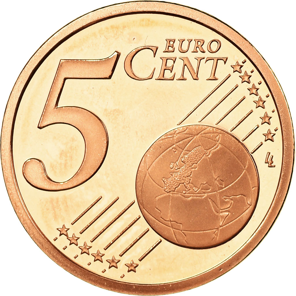 Frankreich, 5 Euro Cent, 2005, Proof, STGL, Copper Plated Steel, KM:1284
