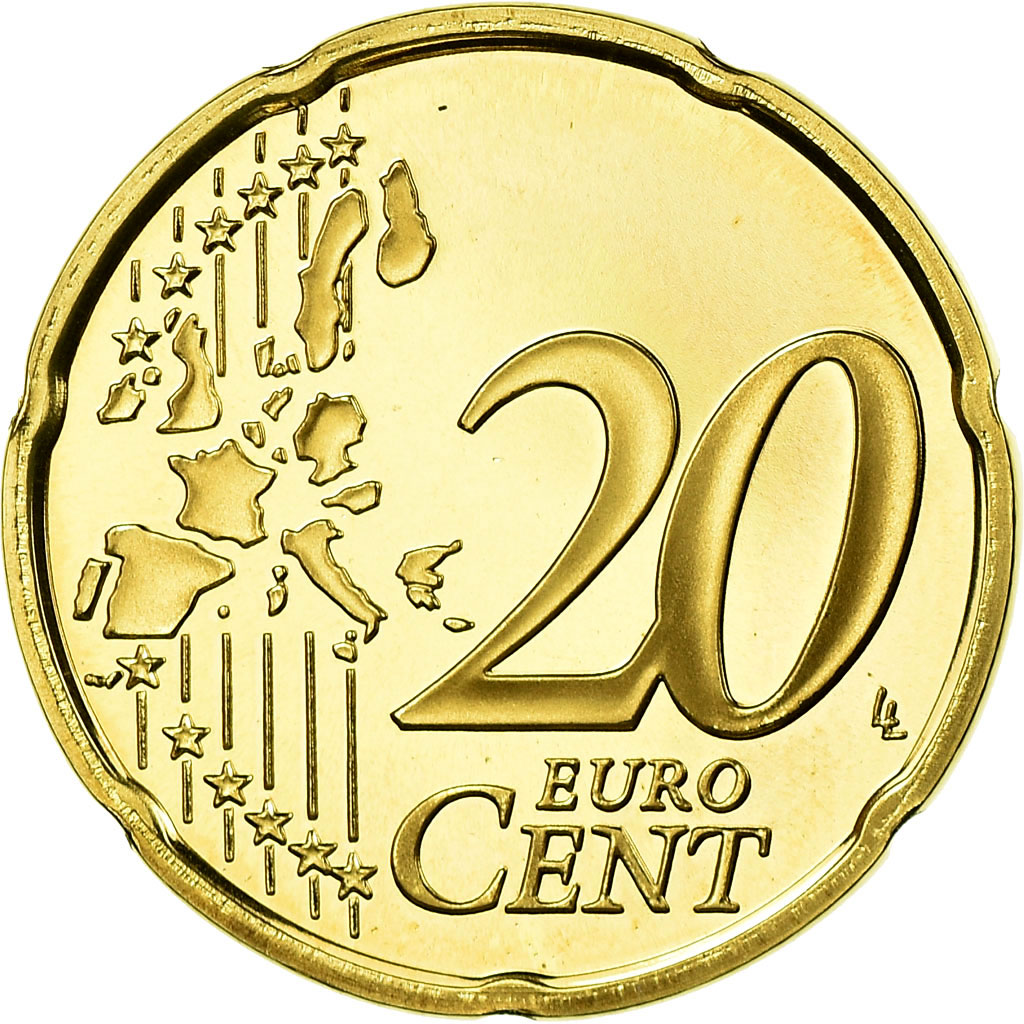 Frankreich, 20 Euro Cent, 2005, Proof, STGL, Messing, KM:1286