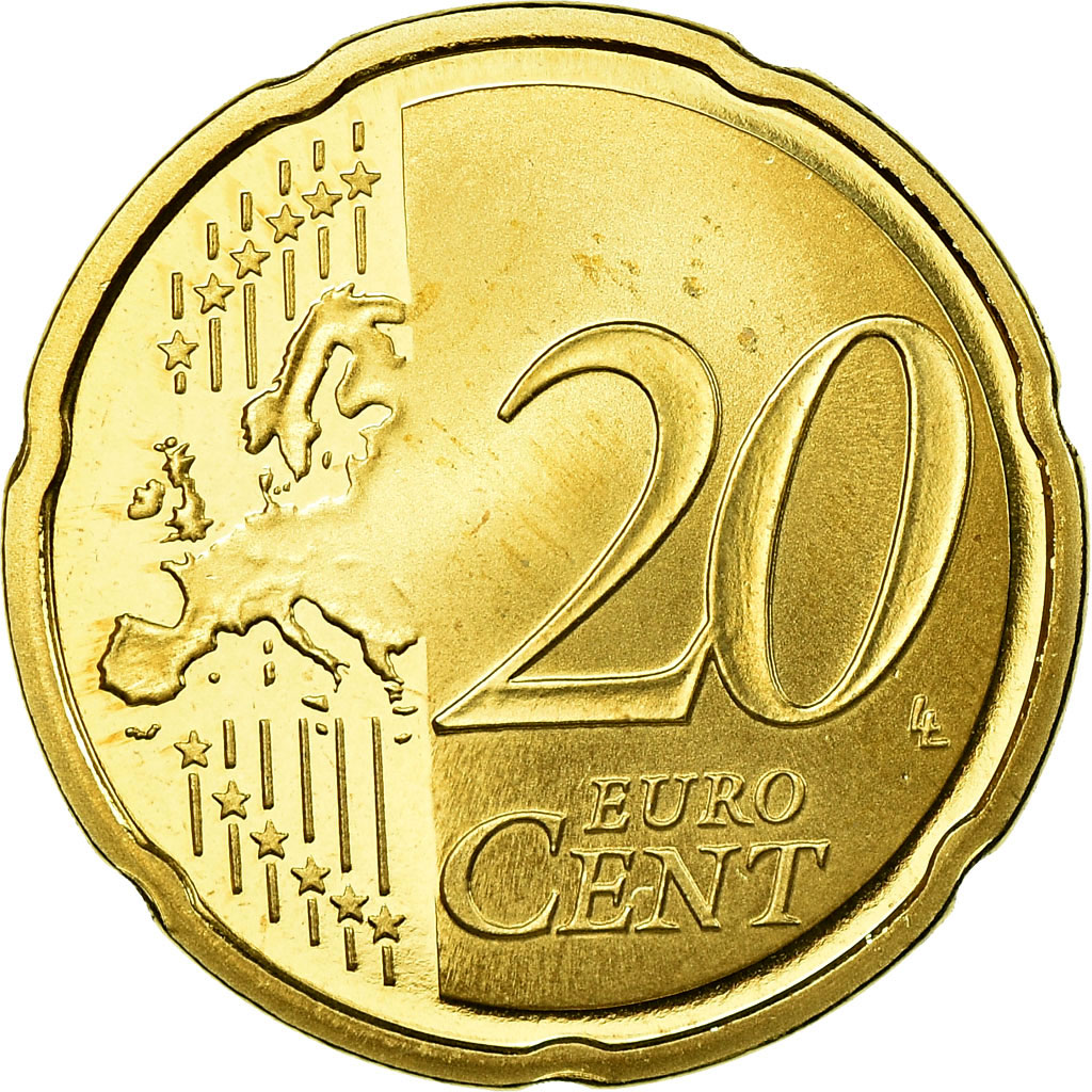 Frankreich, 20 Euro Cent, 2009, Proof, STGL, Messing, KM:1411