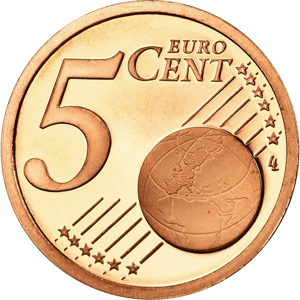 Frankreich, 5 Euro Cent, 2012, Proof, STGL, Copper Plated Steel, KM:1284