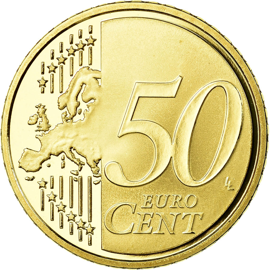 Frankreich, 50 Euro Cent, 2008, Proof, STGL, Messing, KM:1412