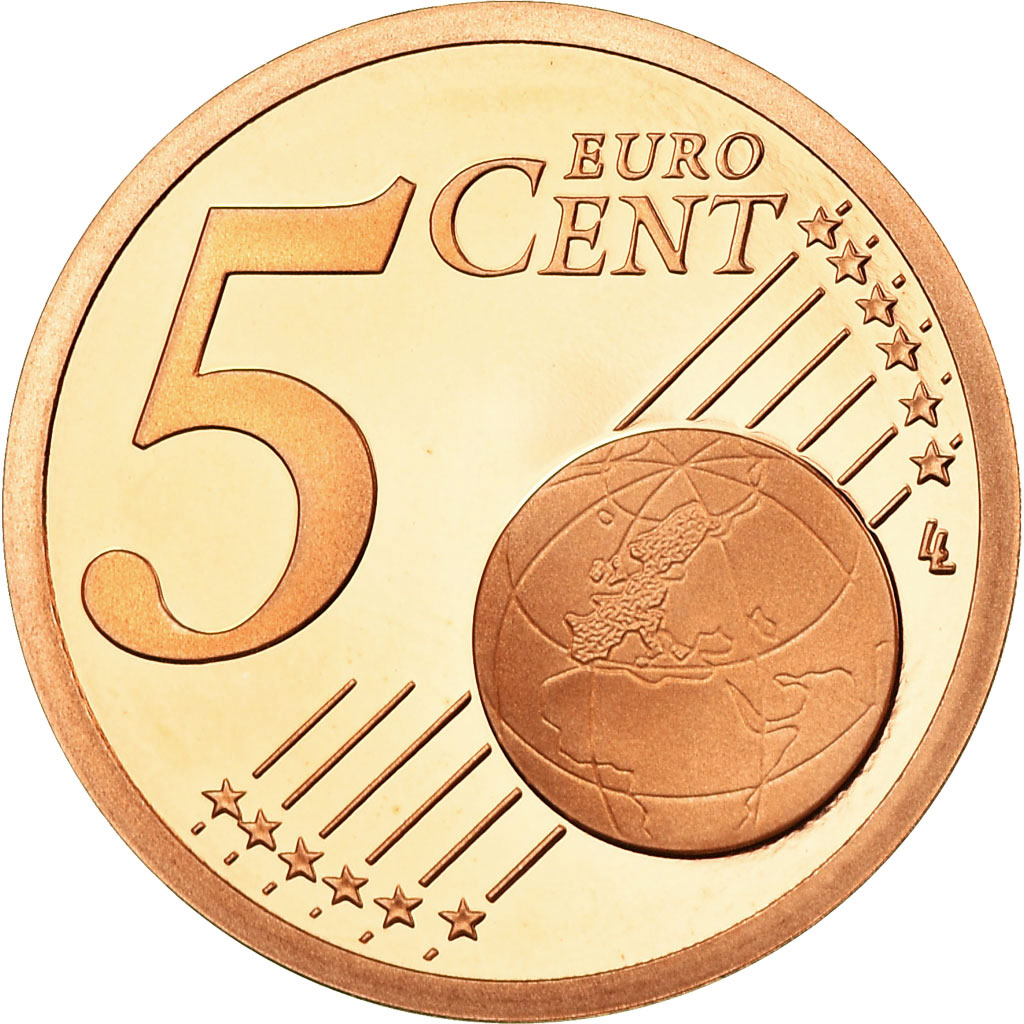 Frankreich, 5 Euro Cent, 2010, Proof, STGL, Copper Plated Steel, KM:1284