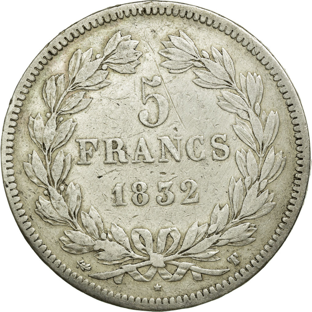 Coin, France, Louis-Philippe, 5 Francs, 1832, Nantes, , Silver