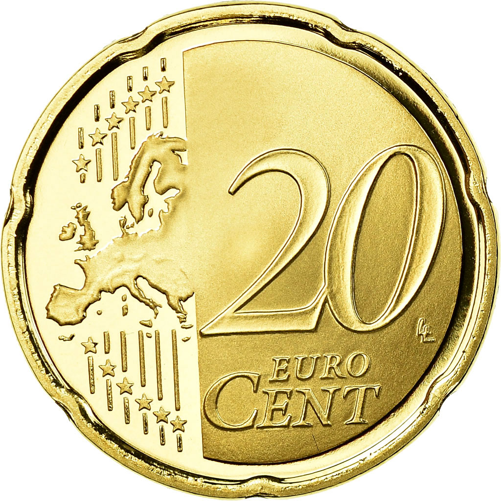 Frankreich, 20 Euro Cent, 2007, Proof, STGL, Messing, KM:1411
