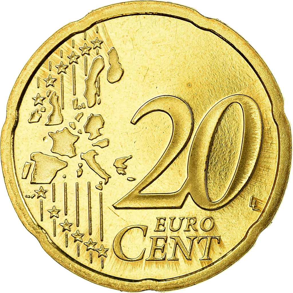 Frankreich, 20 Euro Cent, 2003, Proof, STGL, Messing, KM:1286