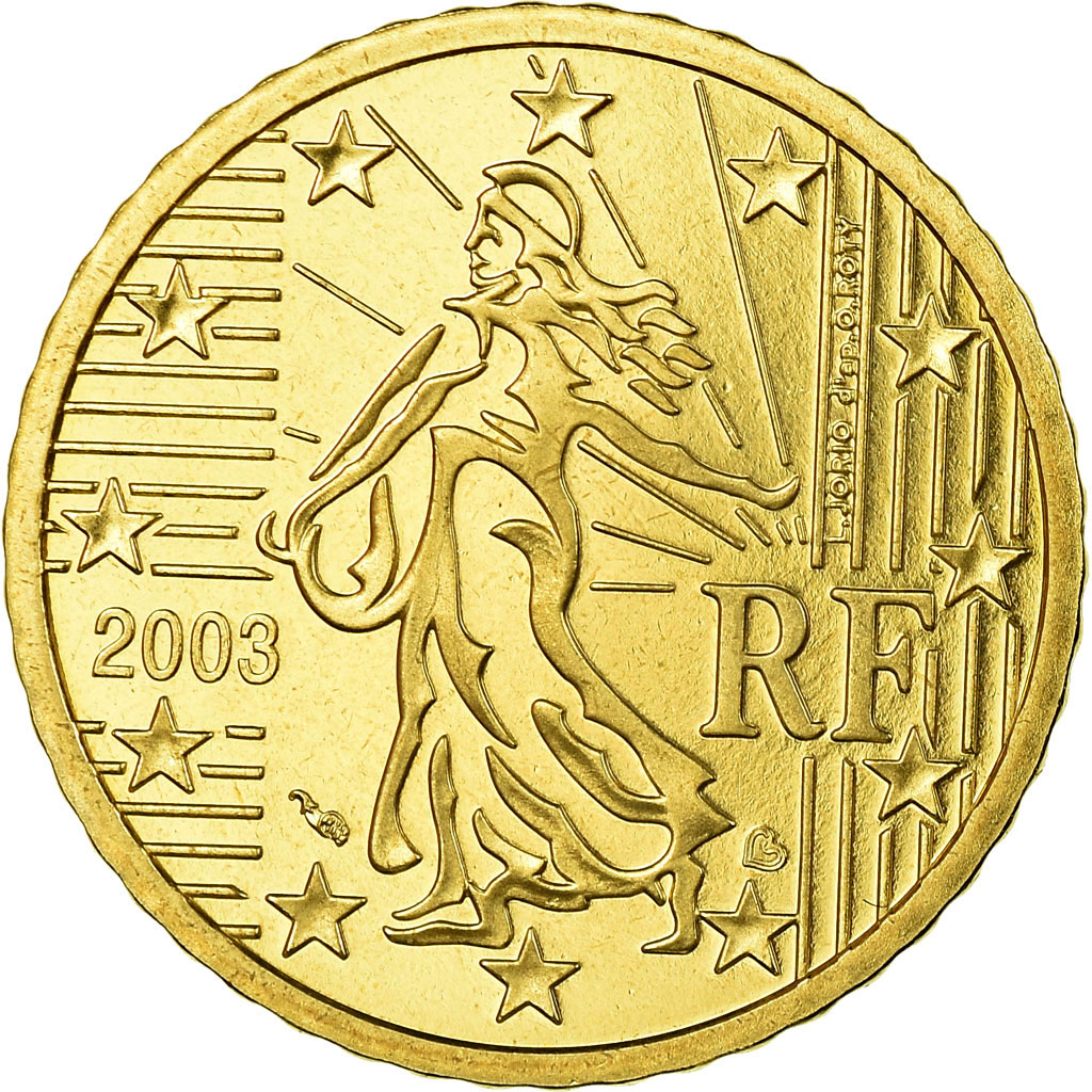 Frankreich, 50 Euro Cent, 2003, Proof, STGL, Messing, KM:1287