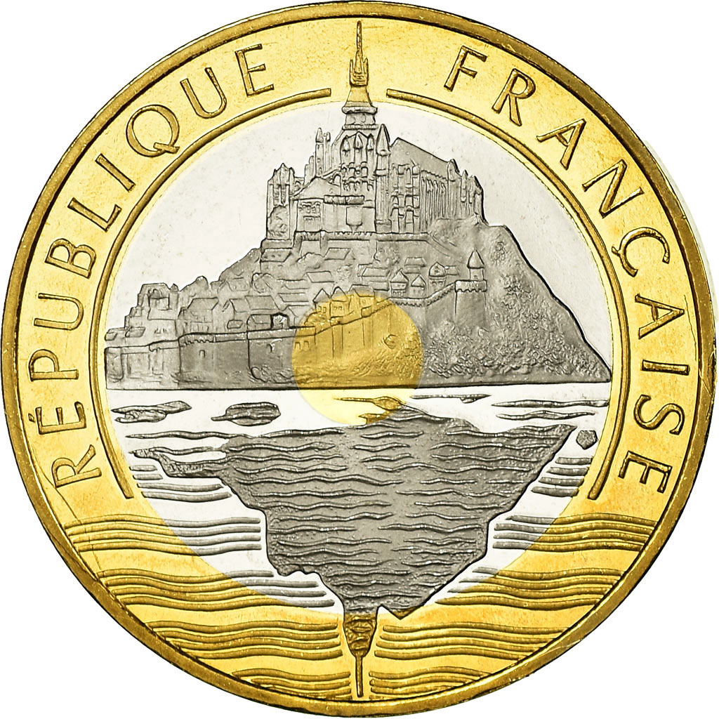 Coin, France, Mont Saint Michel, 20 Francs, 1999, Paris, Proof, 