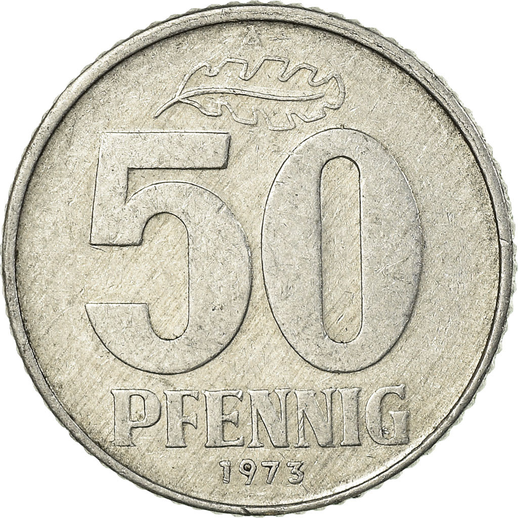 Münze, GERMAN-DEMOCRATIC REPUBLIC, 50 Pfennig, 1973, Berlin, SS, Aluminium