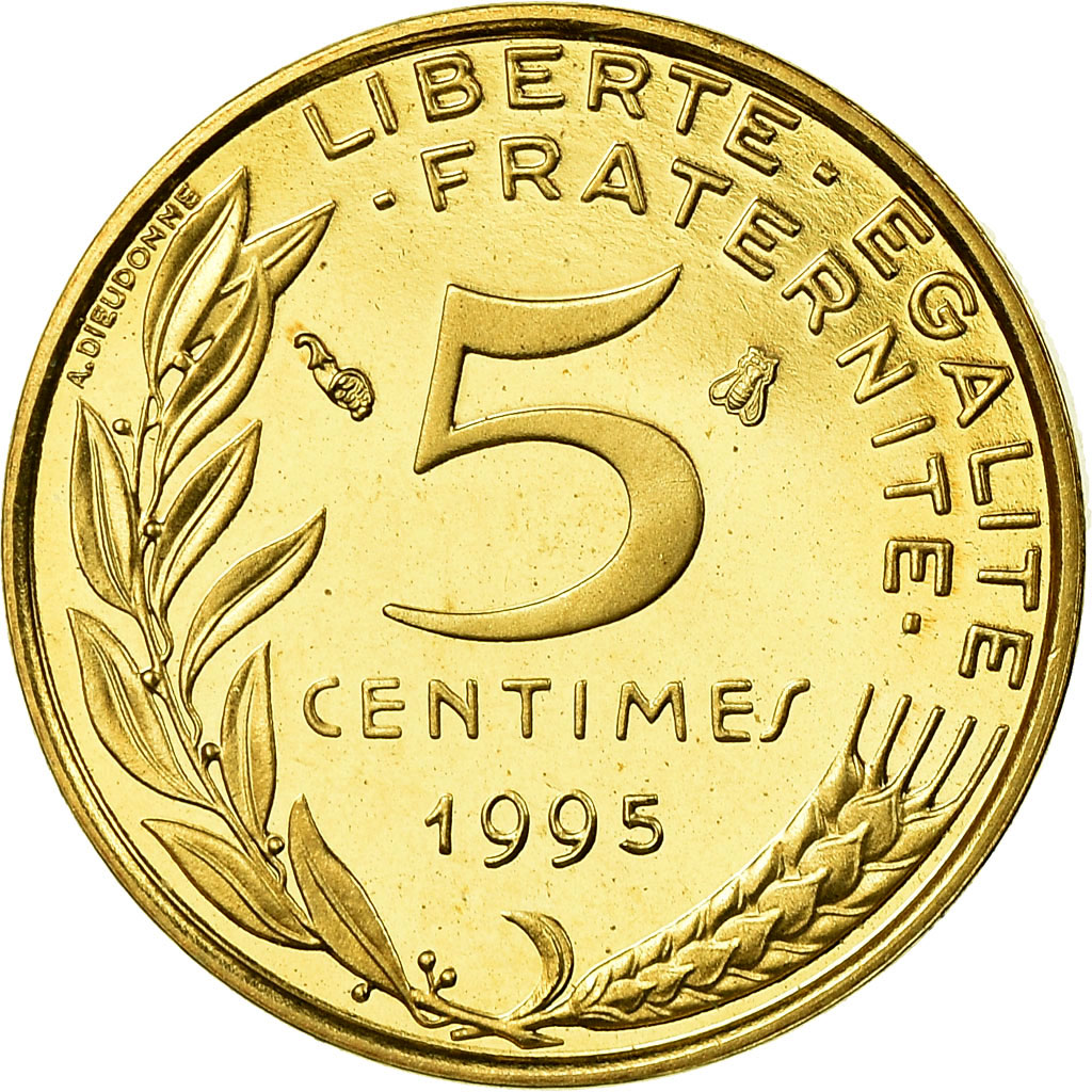 Coin, France, Marianne, 5 Centimes, 1995, Paris, Proof, MS(65-70)