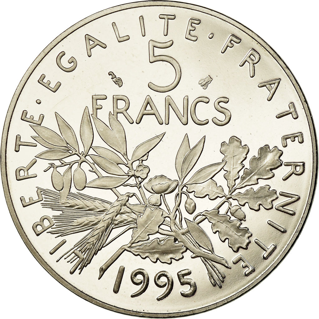Coin, France, Semeuse, 5 Francs, 1995, Paris, Proof, , Nickel Clad