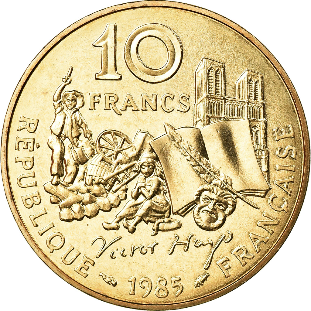Coin, France, Victor Hugo, 10 Francs, 1985, Paris, , Nickel-Bronze