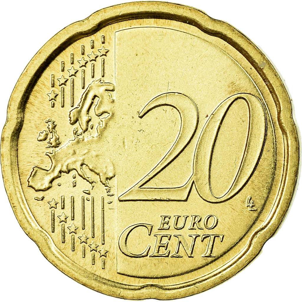 Vatikanstadt, 20 Euro Cent, 2008, UNZ, Messing, KM:386
