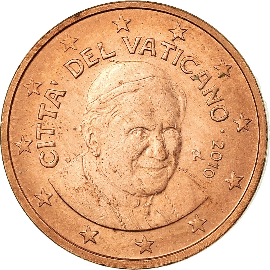 Vatikanstadt, Euro Cent, 2010, UNZ, Copper Plated Steel, KM:375