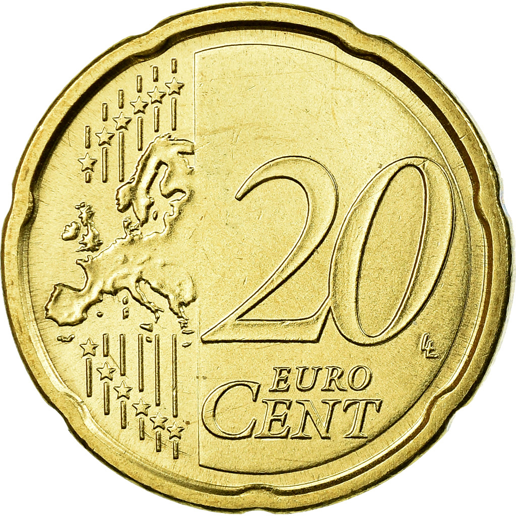 VATICAN CITY, 20 Euro Cent, 2010, , Brass, KM:386