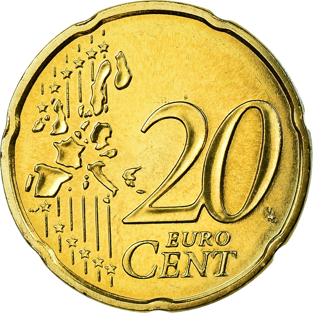 Frankreich, 20 Euro Cent, 2003, STGL, Messing, KM:1286
