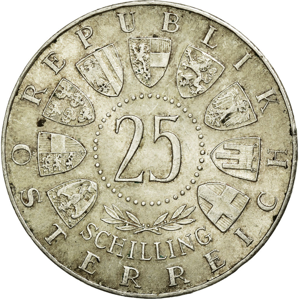 Coin, Austria, 25 Schilling, 1957, , Silver, KM:2883