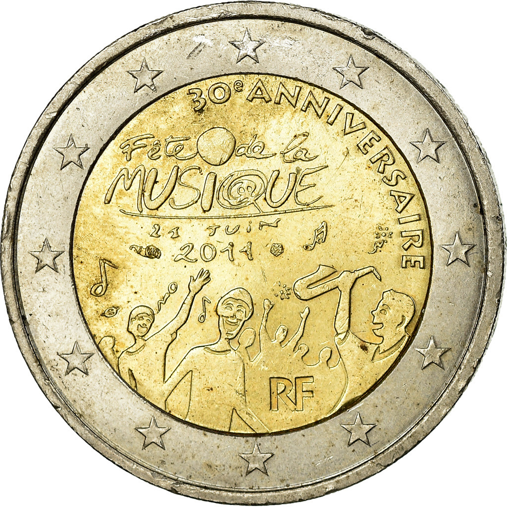 Frankreich, 2 Euro, Fête Musique, 2011, SS, Bi-Metallic, KM:1789