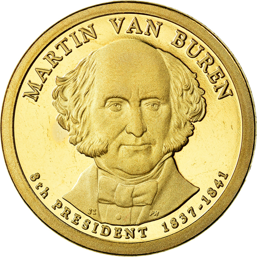 Coin, United States, Dollar, 2008, U.S. Mint, Martin Van Buren, 