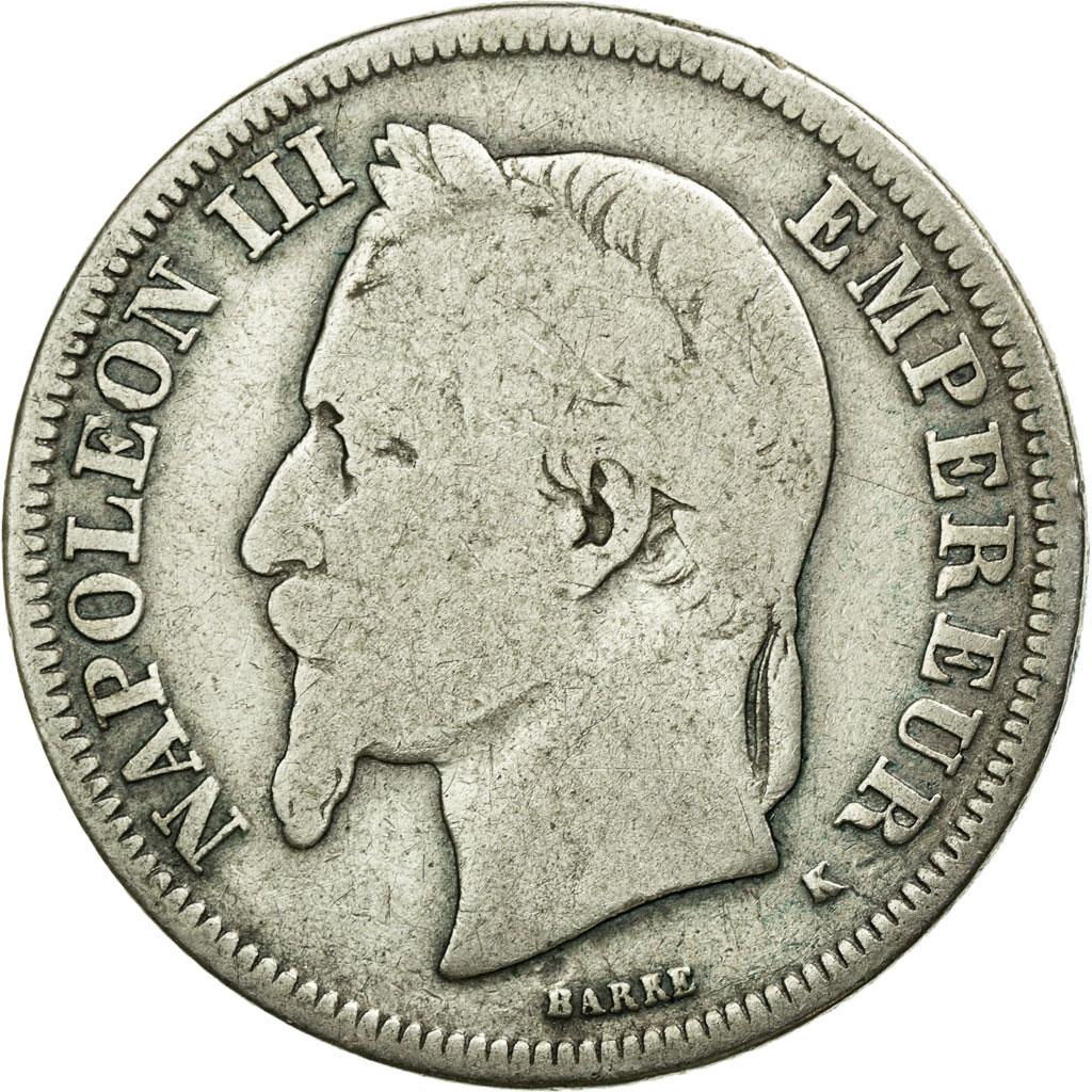 Munten, Frankrijk, Napoleon III, Napoléon III, 2 Francs, 1866, Bordeaux, ZG+