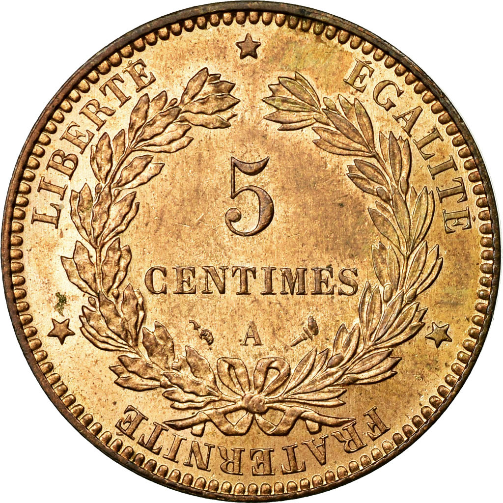 Coin, France, Cérès, 5 Centimes, 1897, Paris, , Bronze, KM:821.1