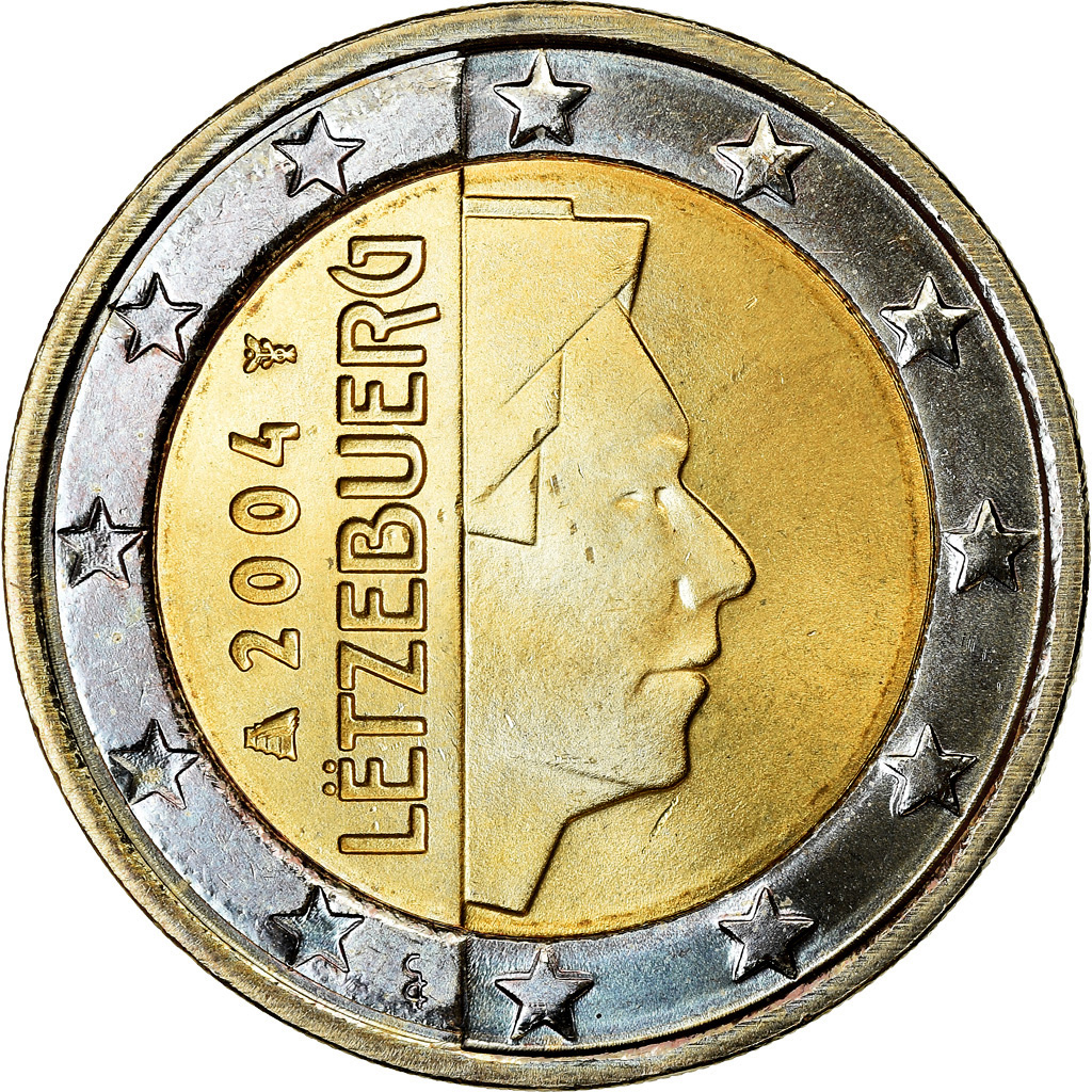 Luxemburg, 2 Euro, 2004, VZ, Bi-Metallic, KM:82