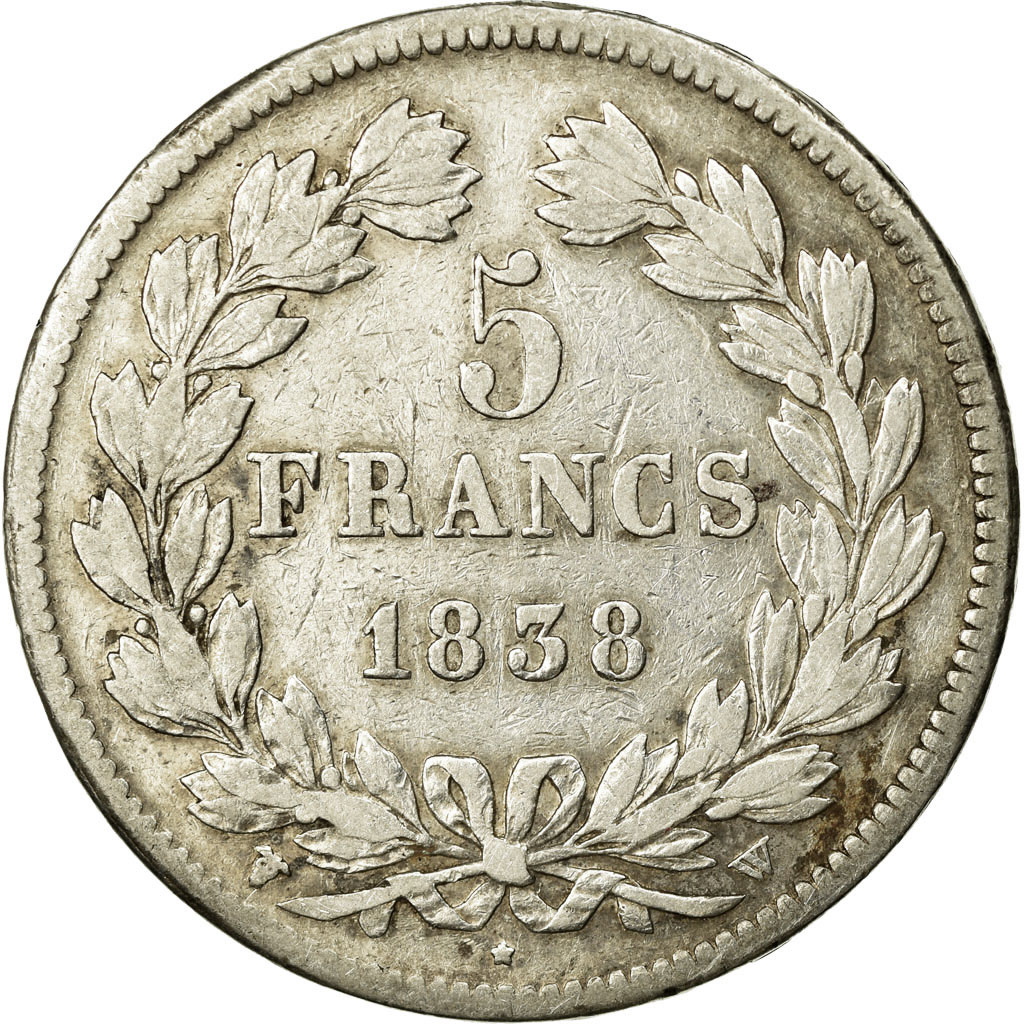 Coin, France, Louis-Philippe, 5 Francs, 1838, Lille, , Silver