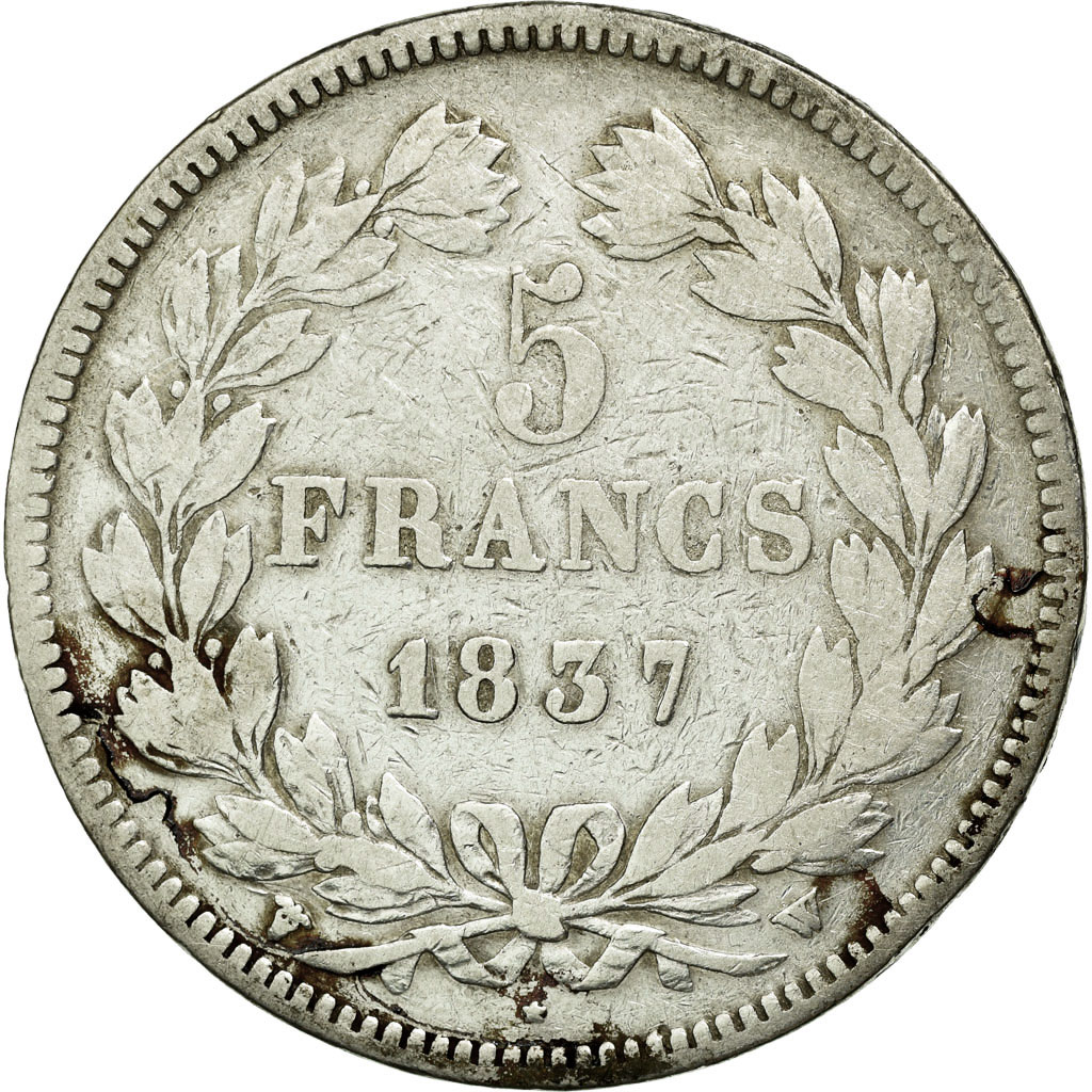 Coin, France, Louis-Philippe, 5 Francs, 1837, Lille, , Silver
