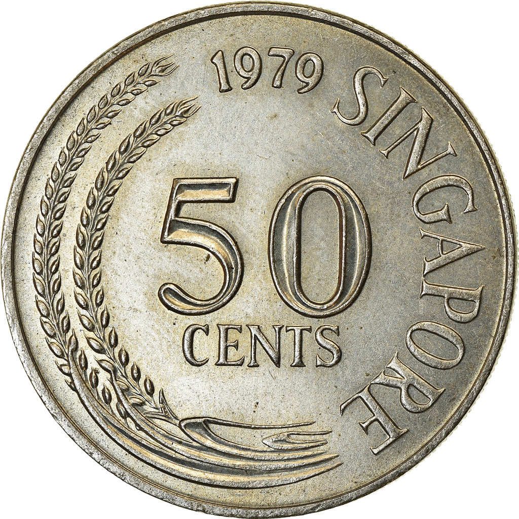 Coin, Singapore, 50 Cents, 1979, Singapore Mint, , Copper