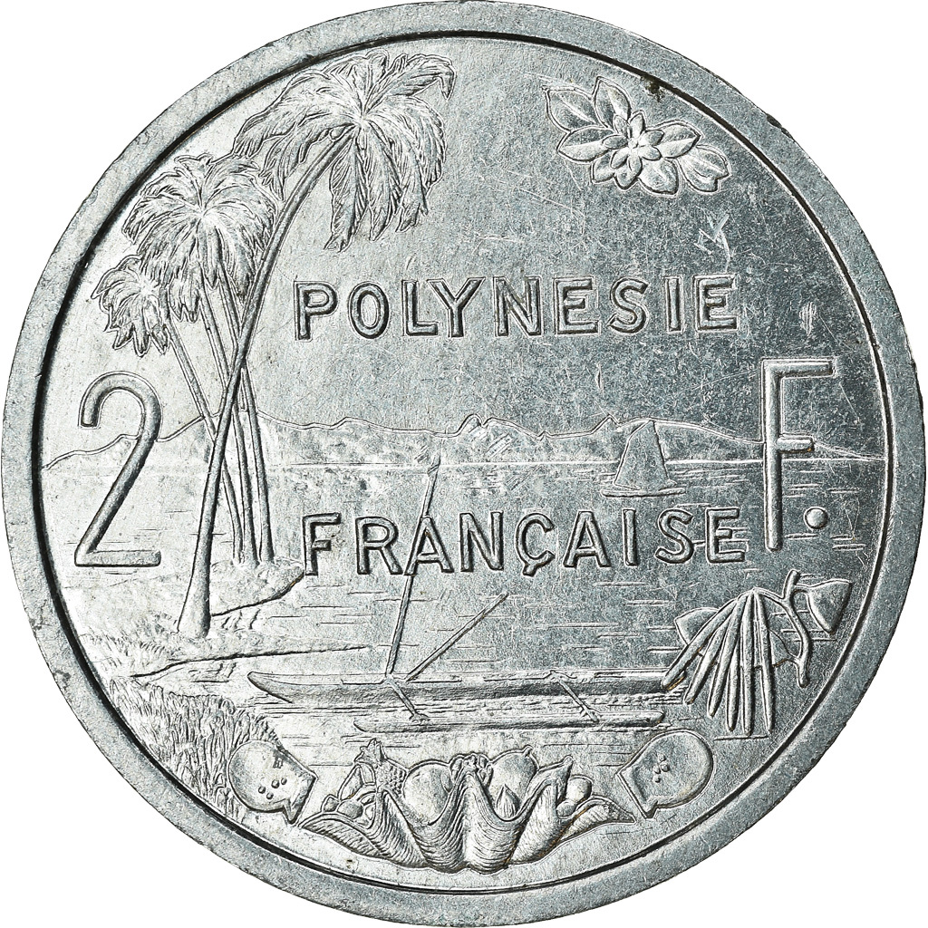 Moneda, Polinesia francesa, 2 Francs, 1984, Paris, EBC, Aluminio, KM:10