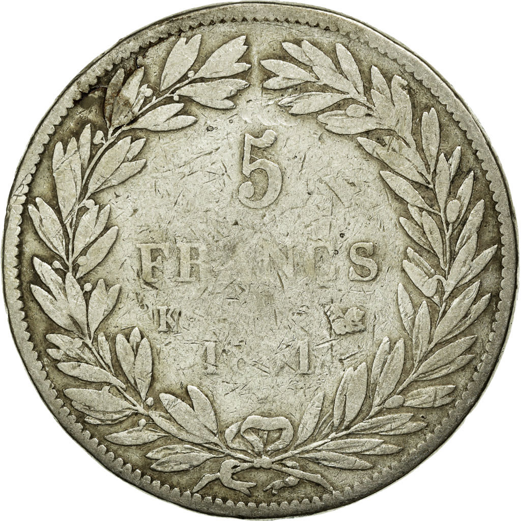 Coin, France, Louis-Philippe, 5 Francs, 1831, Bordeaux, , Silver