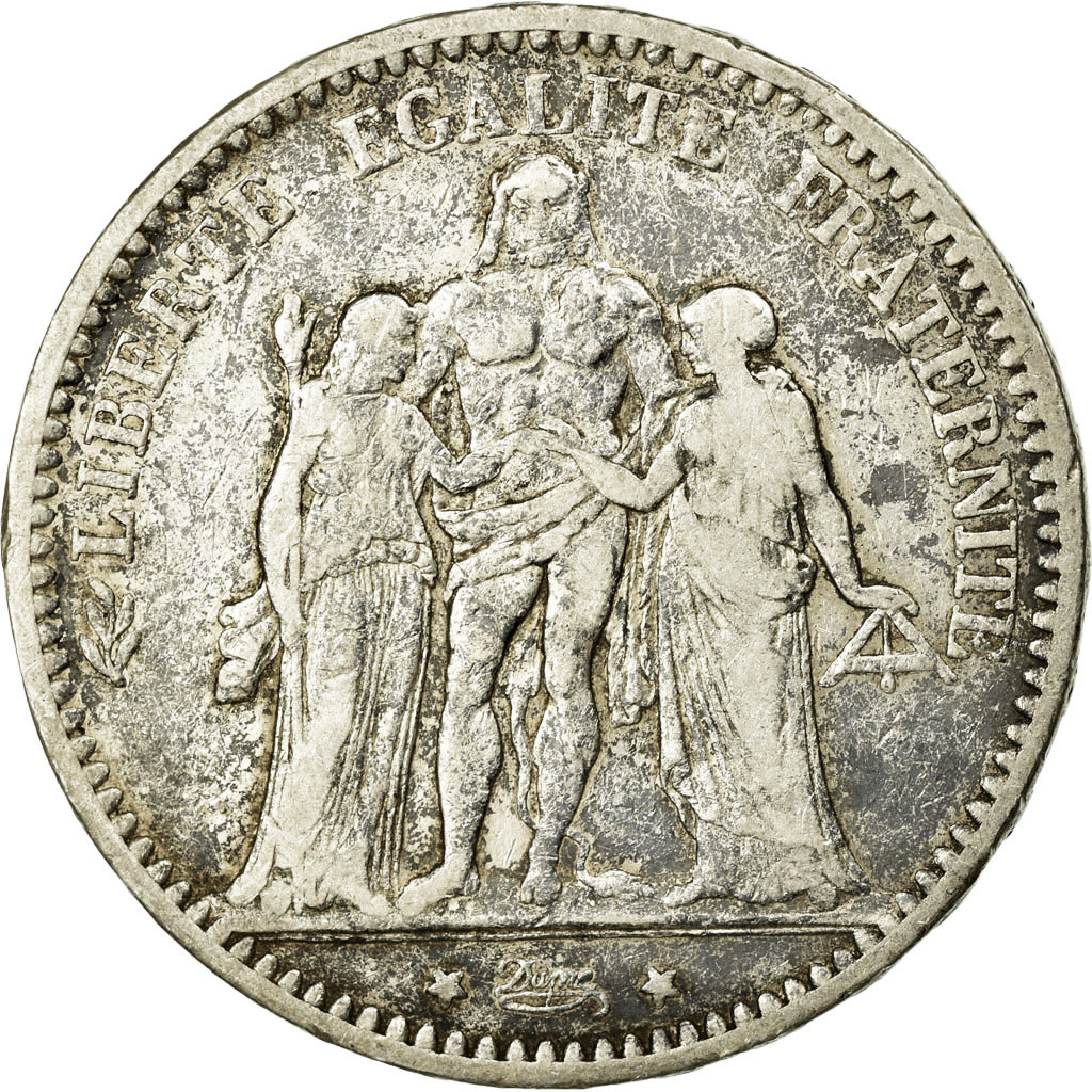 Coin, France, Hercule, 5 Francs, 1874, Bordeaux, , Silver, KM:820.2