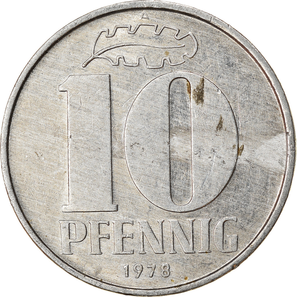 Münze, GERMAN-DEMOCRATIC REPUBLIC, 10 Pfennig, 1978, Berlin, SS, Aluminium