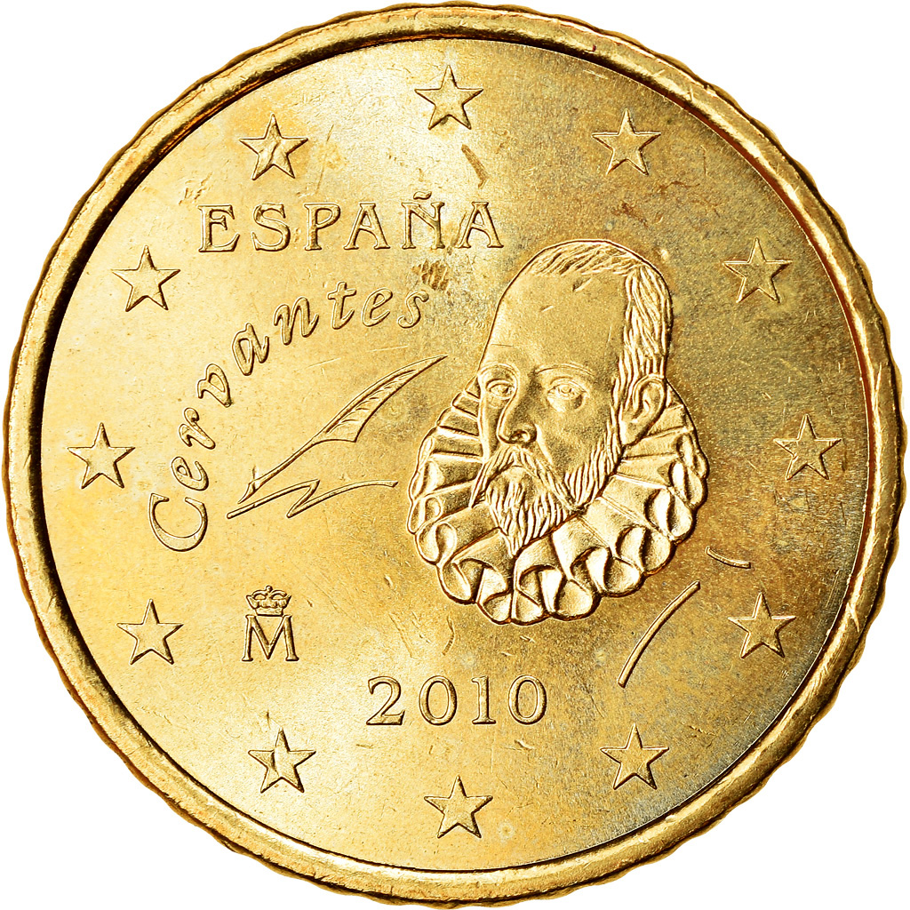 Spanien, 50 Euro Cent, 2010, UNZ, Messing, KM:1149