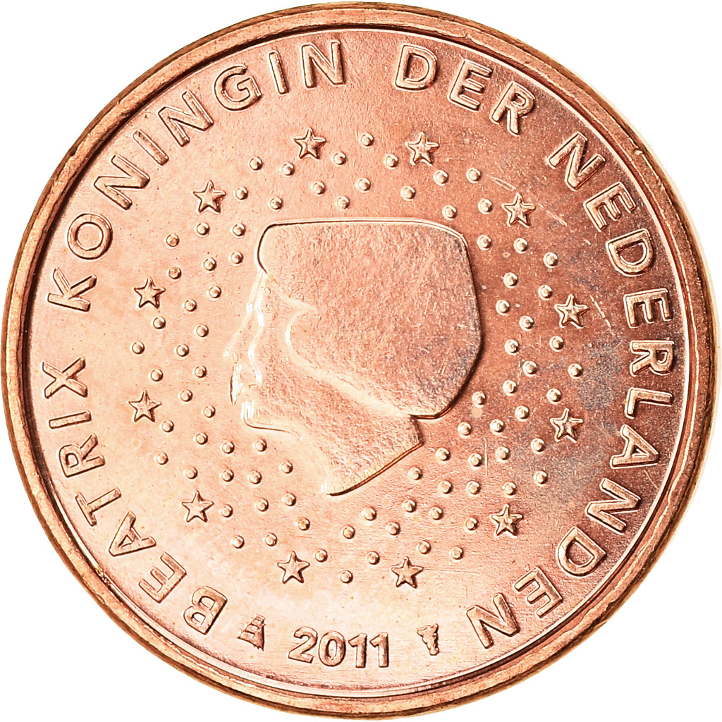 [#765568] Niederlande, Euro Cent, 2011, VZ, Copper Plated Steel, KM:234