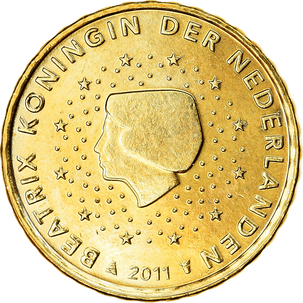 Niederlande, 10 Euro Cent, 2011, VZ, Messing, KM:268