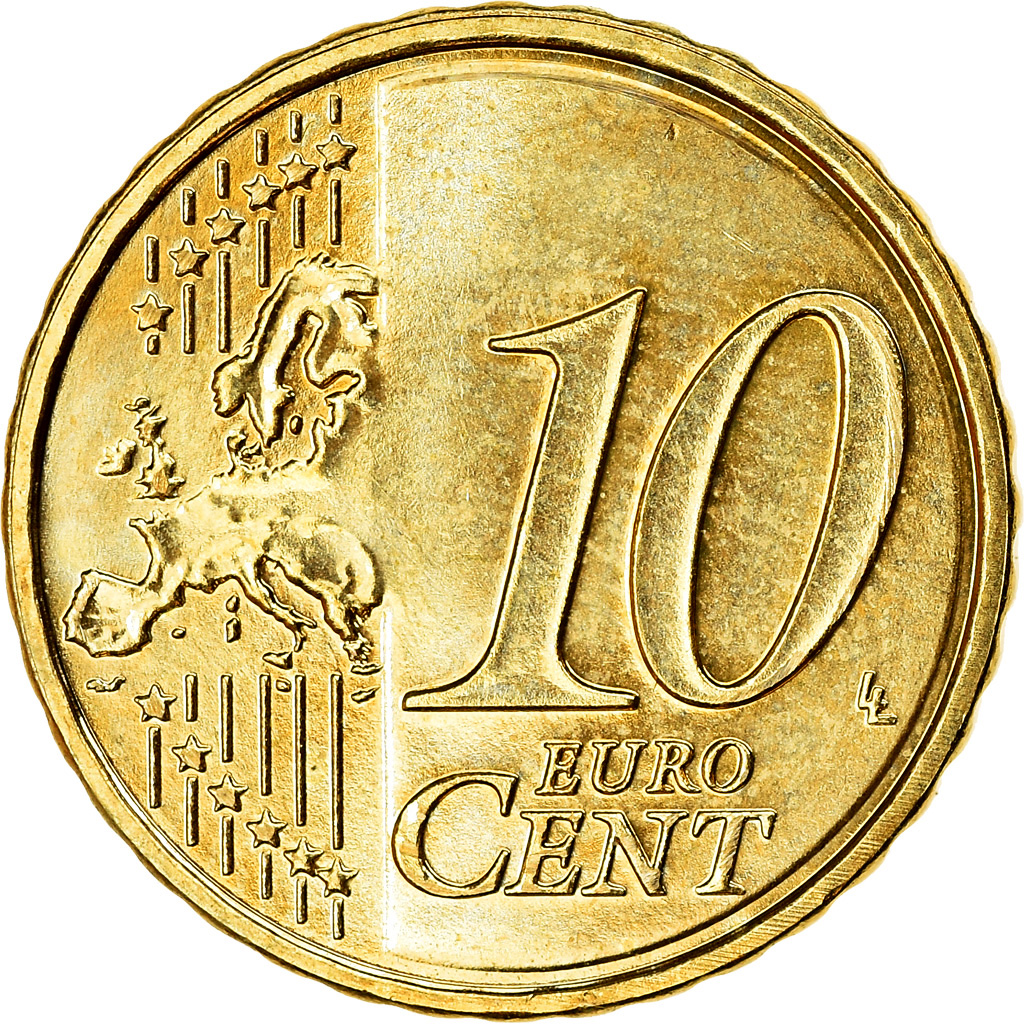 Niederlande, 10 Euro Cent, 2012, VZ, Messing, KM:268