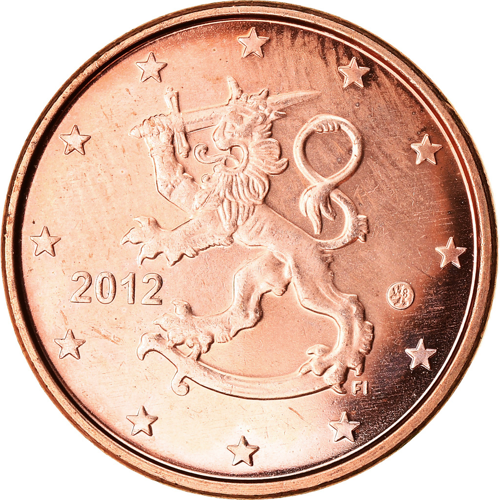 [#765698] Finland, 5 Euro Cent, 2012, AU(55-58), Copper Plated Steel, KM:100