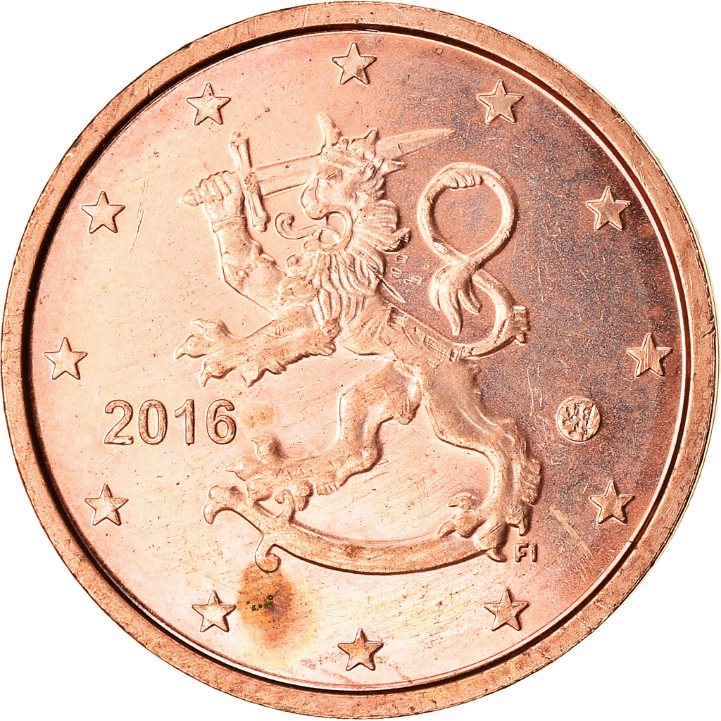 Finnland, 2 Euro Cent, 2016, VZ, Copper Plated Steel