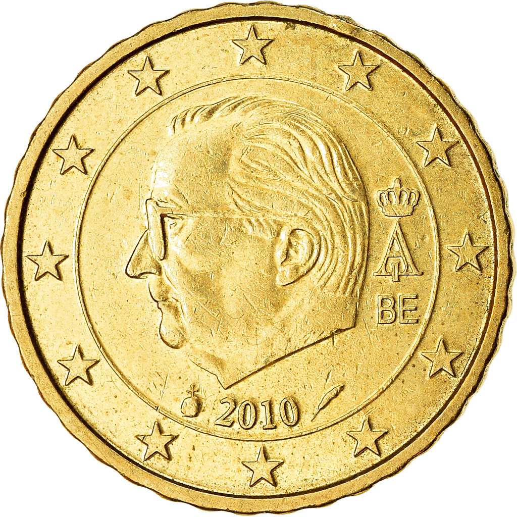 Belgien, 10 Euro Cent, 2010, VZ, Messing, KM:277