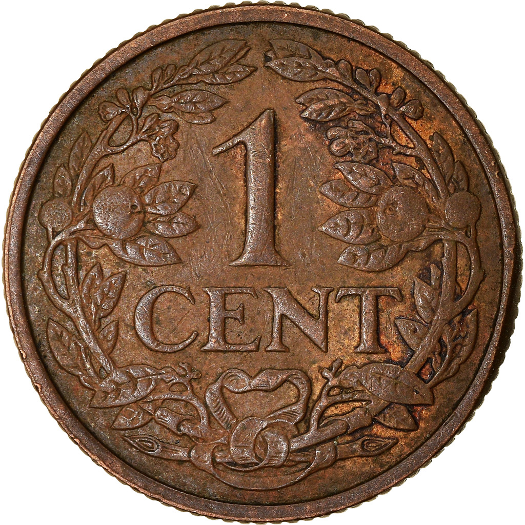 Moneda, Países Bajos, Wilhelmina I, Cent, 1938, MBC, Bronce, KM:152