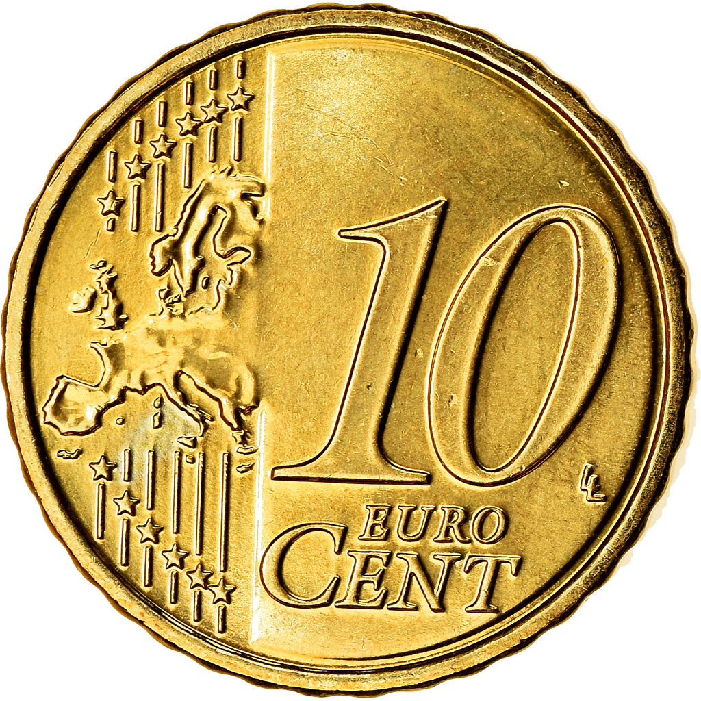 [#765993] IRELAND REPUBLIC, 10 Euro Cent, 2012, UNZ, Messing, KM:47