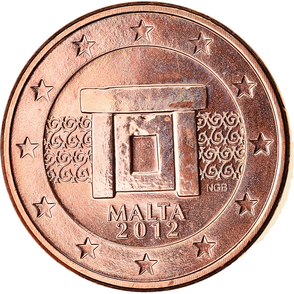 Malta, 5 Euro Cent, 2012, UNZ, Copper Plated Steel, KM:127