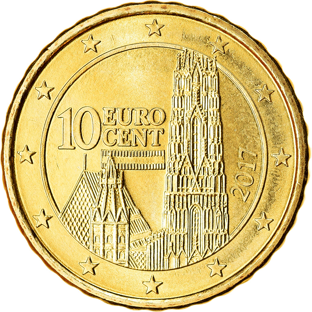 766450] Austria, 10 Euro Cent, 2017, MS(63), Brass | eBay UK