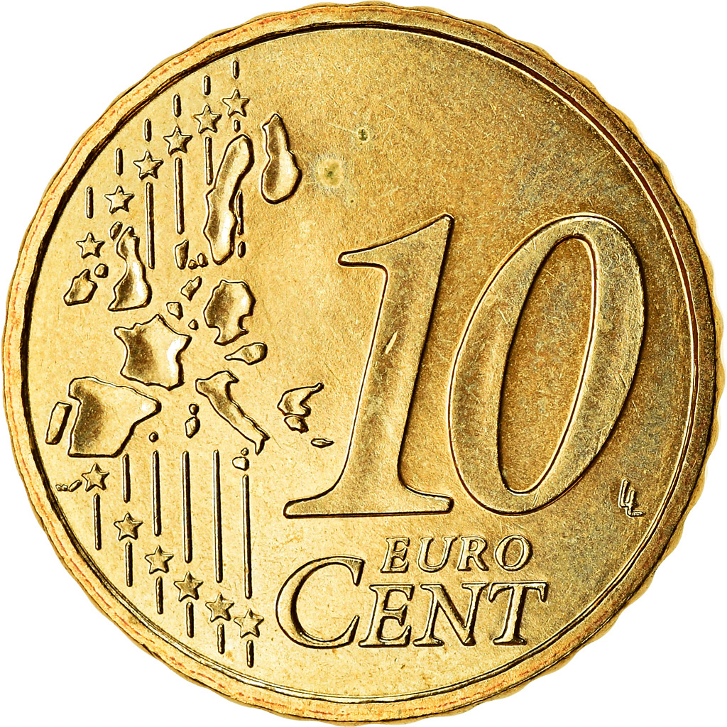 Frankreich, 10 Euro Cent, 2006, VZ, Messing, KM:1285