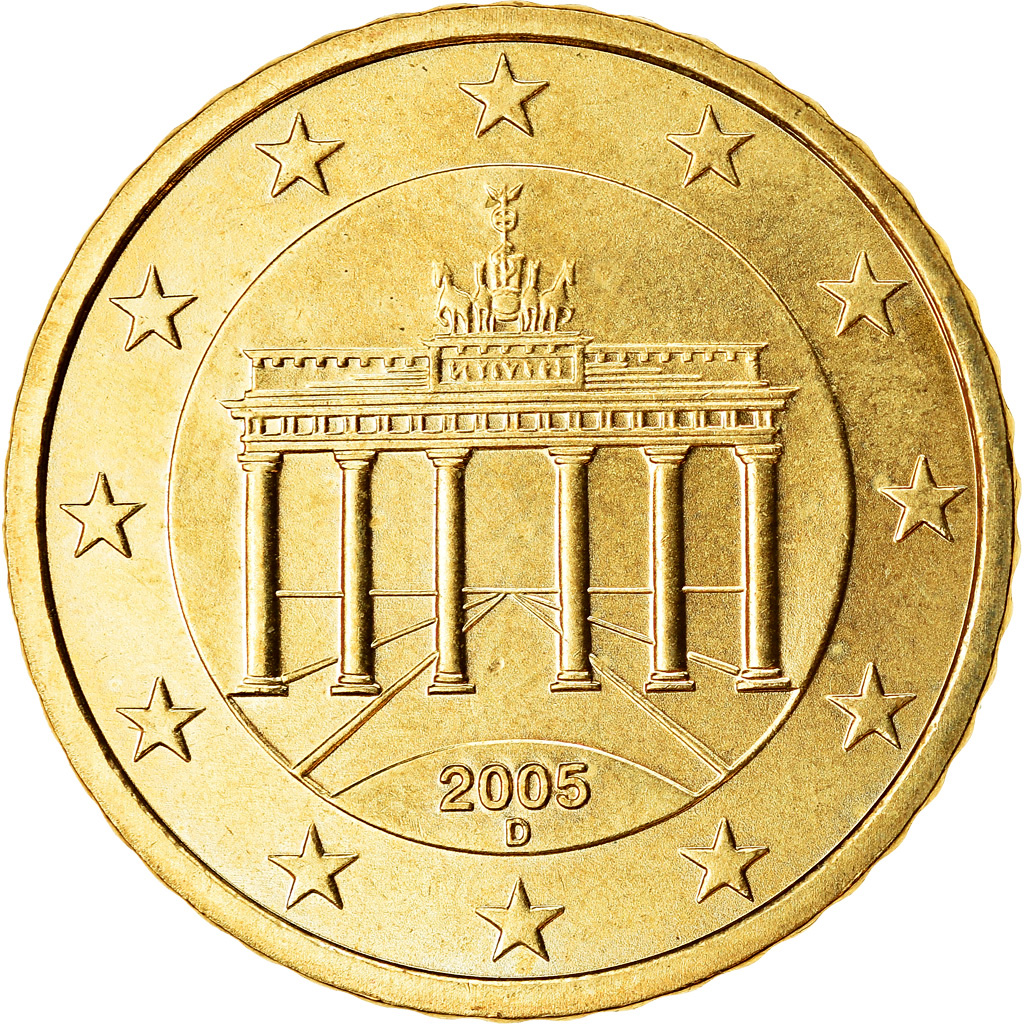 Bundesrepublik Deutschland, 50 Euro Cent, 2005, UNZ, Messing, KM:212