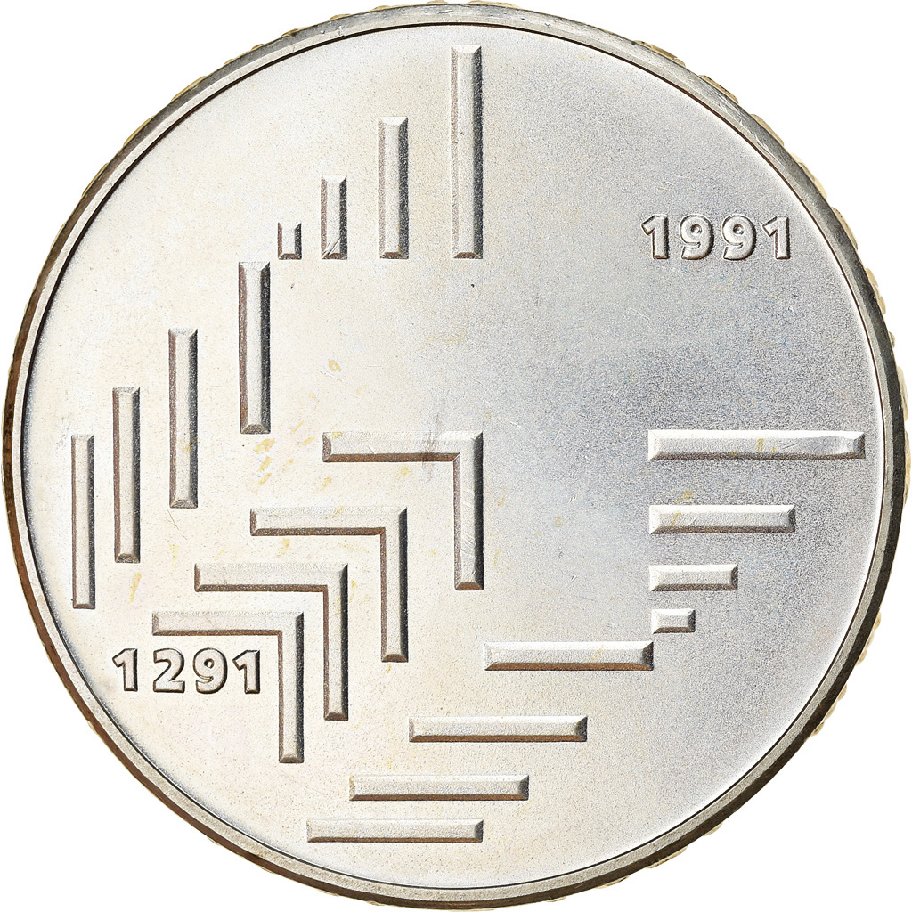 Coin, Switzerland, 700 ans de la Confédération, 20 Francs, 1991, 