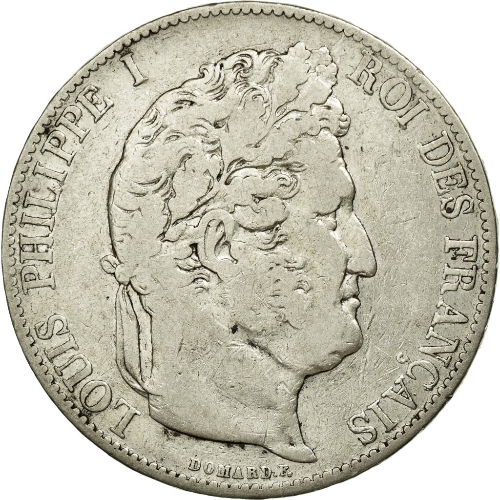 Coin, France, Louis-Philippe, 5 Francs, 1845, Paris, , Silver