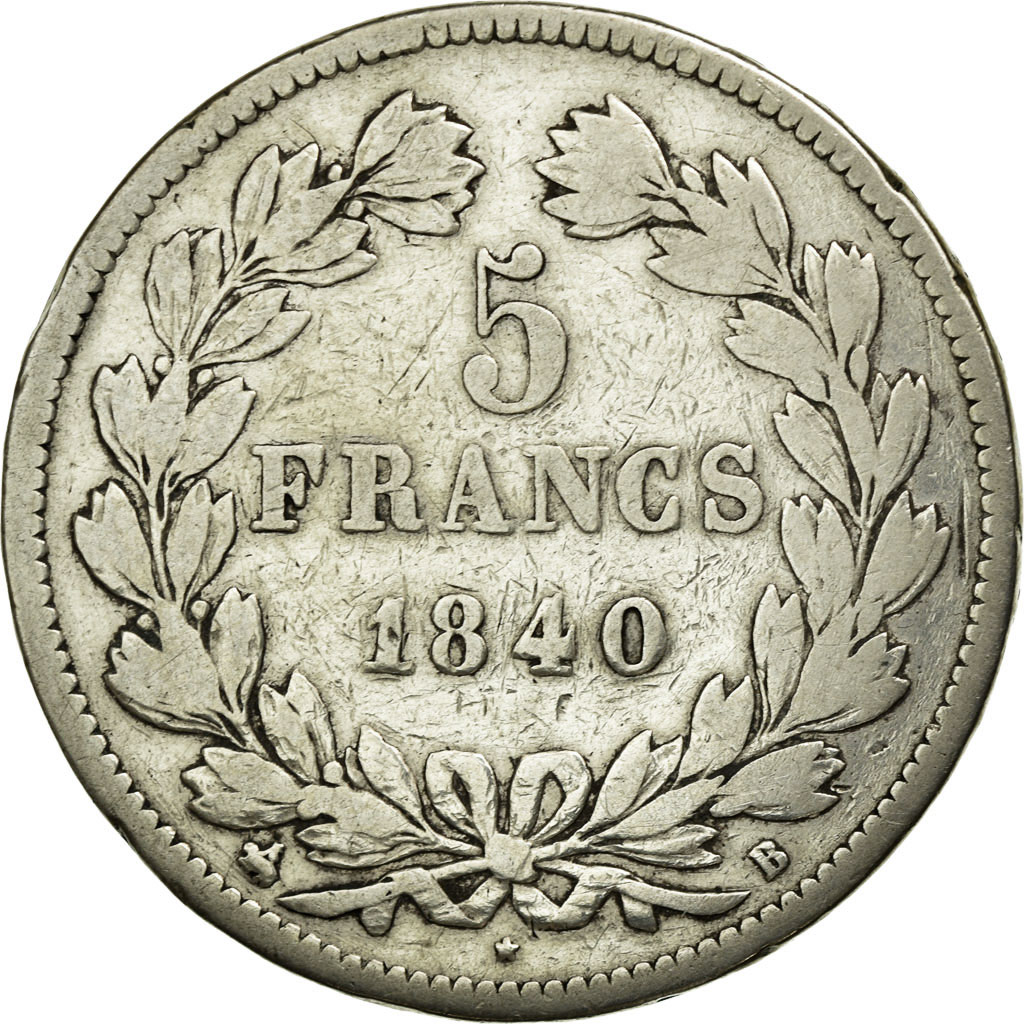 Coin, France, Louis-Philippe, 5 Francs, 1840, Rouen, , Silver