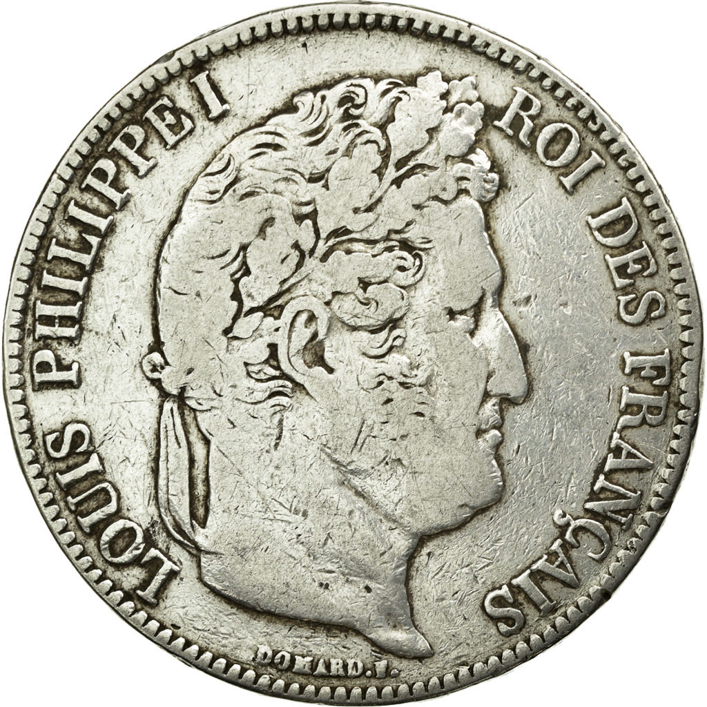 Coin, France, Louis-Philippe, 5 Francs, 1837, Bordeaux, , Silver