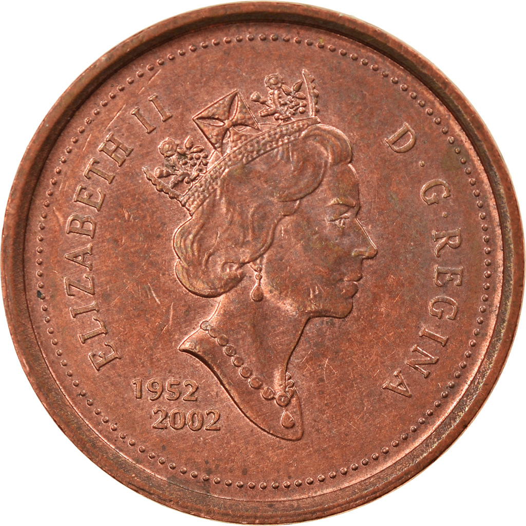 Moneda, Canadá, Elizabeth II, Cent, 2002, Royal Canadian Mint, MBC, Cobre